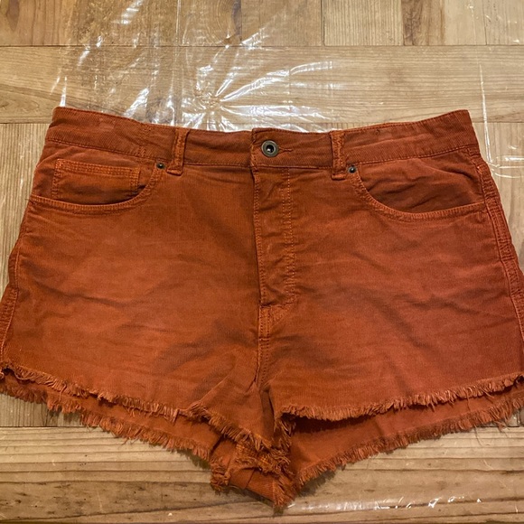 Orange corduroy shorts - Picture 1 of 2
